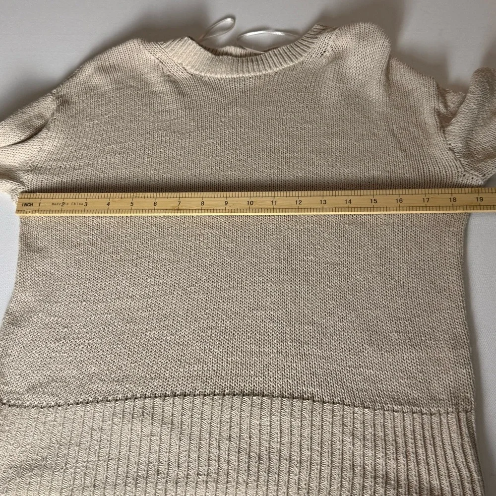 Banana Republic‎ XS Cream Cotton Sweater Minimalist Crewneck Capsule - Picture 9 of 10